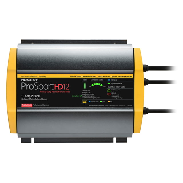 ProMariner ProSportHD 12 Global Gen 4 - 12 Amp - 2 Bank Battery Charger One Size - Promariner