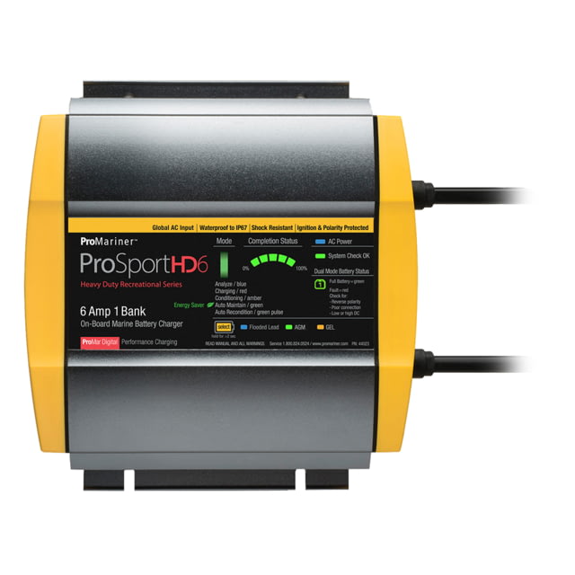 ProMariner ProSportHD 6 Global Gen 4 - 6 Amp - 1 Bank Battery Charger One Size - Promariner