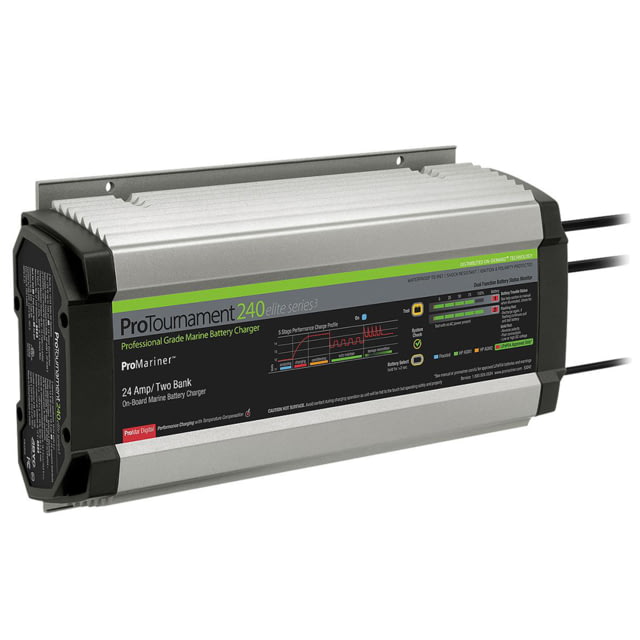 ProMariner ProTournament 240 Elite Series3 2-Bank On-Board Marine Battery Charger One Size - Promariner