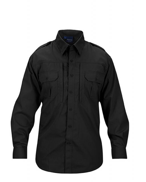 Propper Lightweight Tactical Long Sleeve Shirt - Men's Black Large Regular