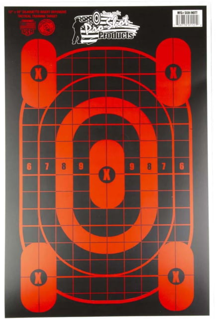 ProShot Silhouette Insert Defensive Tactical Training Target 4 Pack 12 x 18