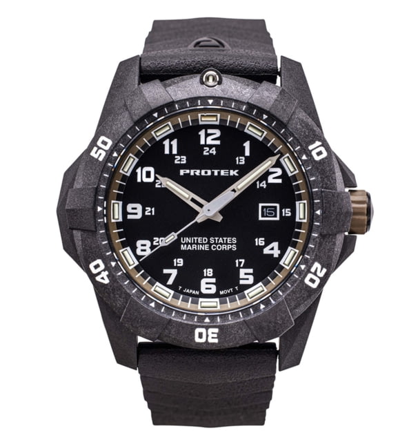 ProTek Carbon USMC Dive Watch Carbon Case/Black&Desert Sand Dial/Black Strap One Size