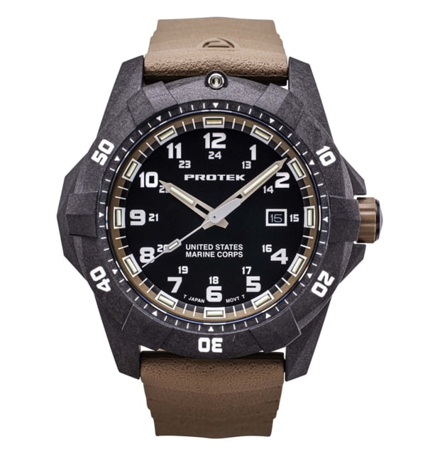 ProTek Carbon USMC Dive Watch Carbon Case/Black&Desert Sand Dial/D Sand Strap One Size