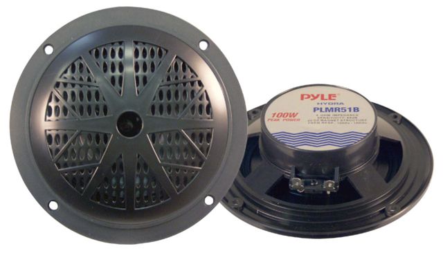 Pyle 5in Waterproof Marine Spreaker Black