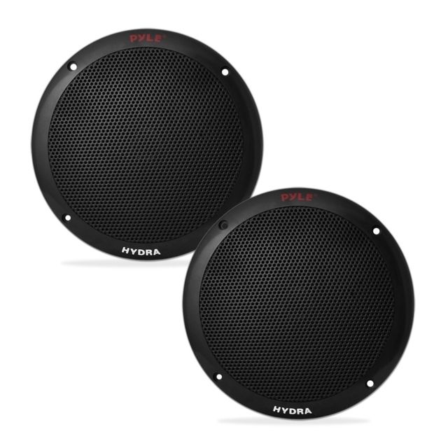 Pyle 6.5in 2-Way Dual Cone Marine Speakers 400W Black