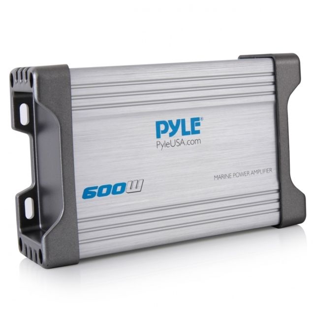 Pyle Marine 4Ch Mp3/Ipod Marine Power Amp 4x150W RMS Silver - Pyle