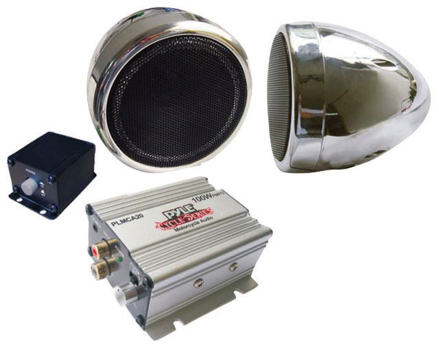Pyle Motorcyle Amplified Sound System Silver - Pyle