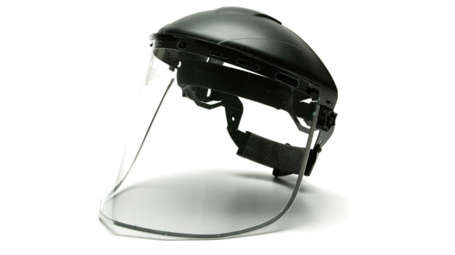 Pyramex Aluminum Bound Polyethylene Faceshield .04in Thick Black - Pyramex