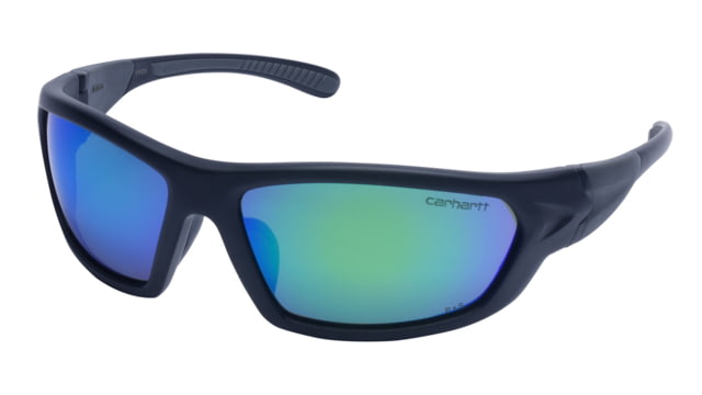 Pyramex Carhartt Full Frame Heavy Duty Safety Glasses Black Frame/Green Mirror Lenses - Pyramex