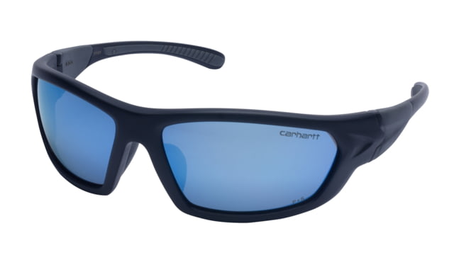 Pyramex Carhartt Full Frame Heavy Duty Safety Glasses Black Frame/Ice Blue Mirror Lenses - Pyramex