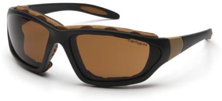Carhartt Spokane Safety Glasses Sandstone Bronze Lens w/ Black Frame CHB318D - Carhartt