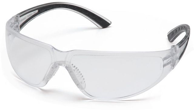 Pyramex Cortez Safety Glasses - Clear Lens Black Temples Frame - Pyramex