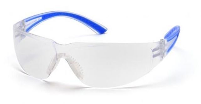 Pyramex Cortez Safety Glasses - Clear Lens Navy Temples Frame - Pyramex