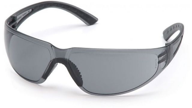 Pyramex Cortez Safety Glasses - Gray Lens Black Temples Frame - Pyramex