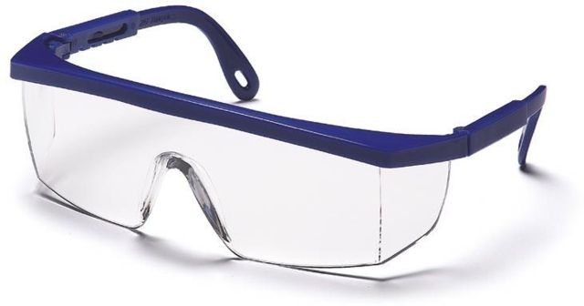 Pyramex Integra Safety Glasses - Clear Lens Blue Frame - Pyramex