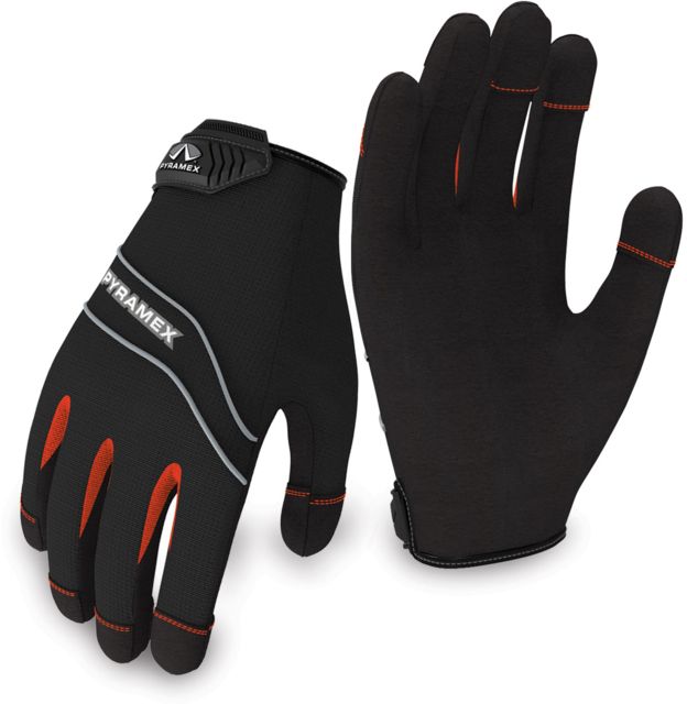 Pyramex Material Handling Series Gloves Black/Orange 2X Large - Pyramex