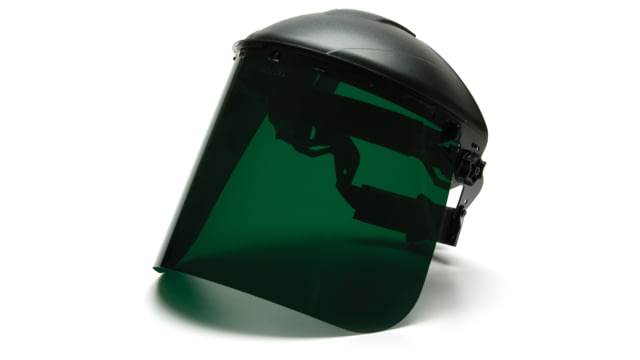 Pyramex Polyethylene Faceshield .04in Thick w/Dark Green Tint Black - Pyramex