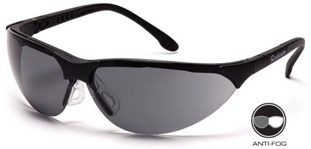 Pyramex Rendezvous Safety Glasses - Gray Anti-Fog Lens Black Frame - Pyramex