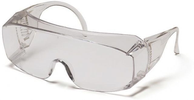 Pyramex Solo Safety Glasses - Clear Over Prescription Lens Clear Jumbo Frame - Pyramex