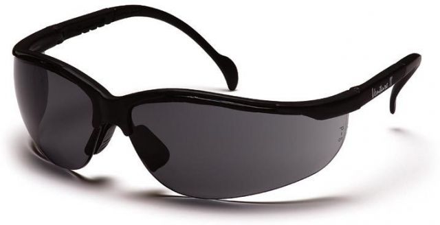 Pyramex Venture II Safety Eyewear - Gray Lens Black Frame - Pyramex