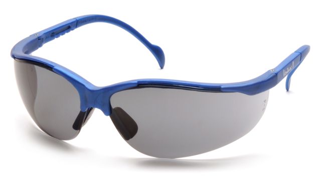 Pyramex Venture II Safety Glasses - Metallic Blue Frame Gray Lens - Pyramex