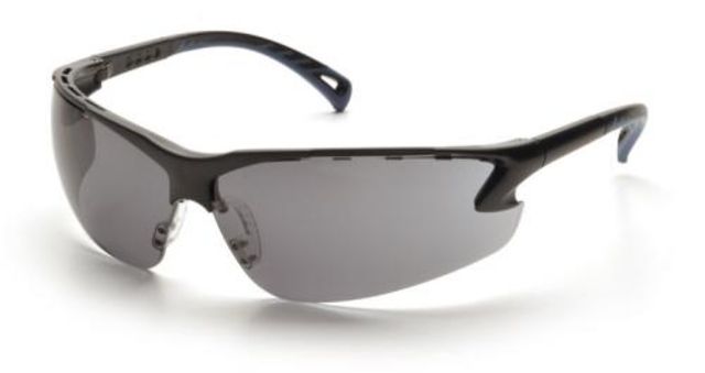 Pyramex Venture 3 Safety Glasses Black Frame Gray Lens - Pyramex
