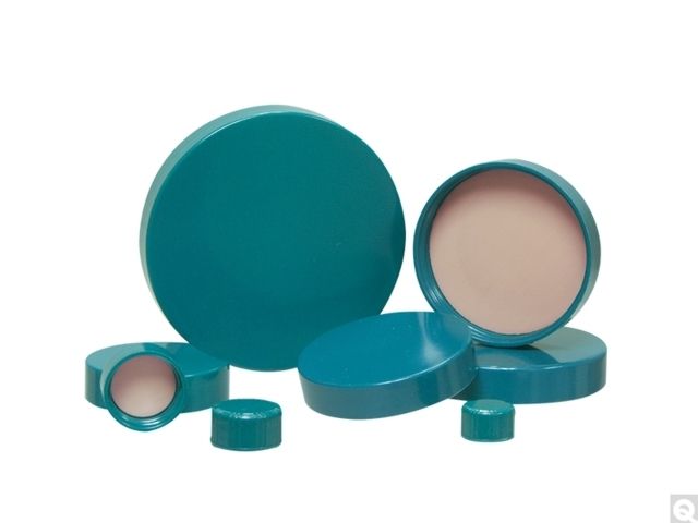 Qorpak Green Thermoset F217 and PTFE Lined Caps 13-425