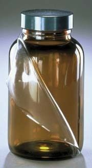 Qorpak Safety-Coated Bottles Qorpak  Amber Boston Round Bottles