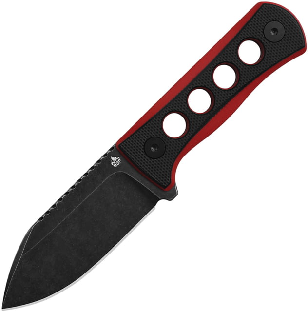 QSP Knife QSP Canary Neck  2.50 in Fixed Blade Knife Black and red G10 - Qsp Knife