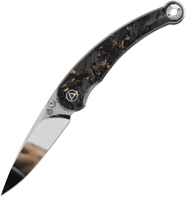 QSP Knife Dolphin Linerlock Gold CF - Qsp Knife