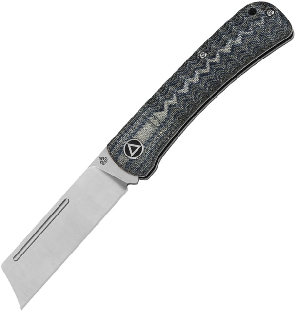 QSP Knife QSP Hedgehog Slip Joint Micarta  2.75 in Folding Knife Denim sculpted micarta