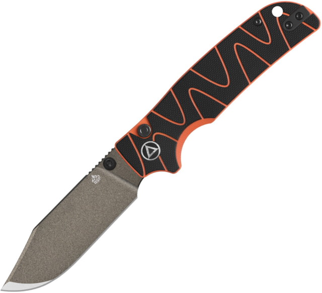QSP Knife Kali Button Lock Black/org - Qsp Knife