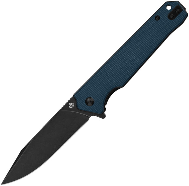 QSP Knife QSP Mamba Linerlock Micarta  3.50 in Folding Knife Blue linen micarta - Qsp Knife
