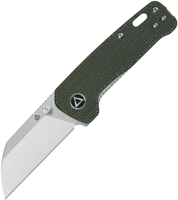 QSP Knife QSP Mini Penguin Linerlock 2.25 in Folding Knife Green canvas micarta