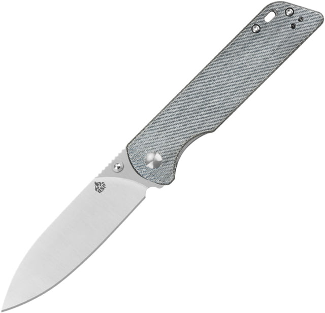 QSP Knife Parrot V2 Folding Knife 4in Closed 3.25in Satin D2 Tool Steel Spear Point Blade Denim Micarta Handle QS102-F V2 - Qsp Knife