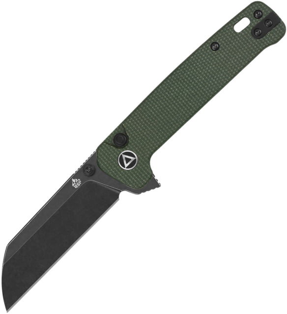 QSP Knife Penguin Button Lock Blk Green - Qsp
