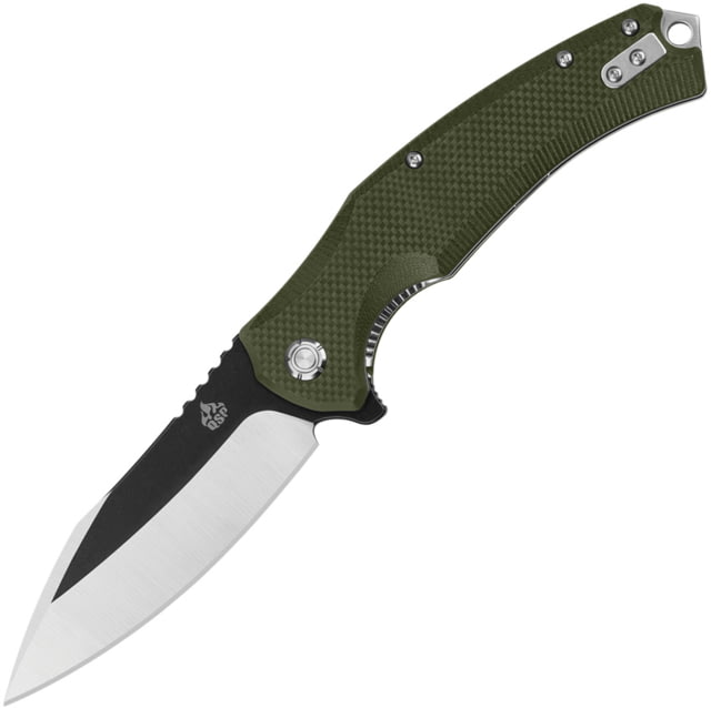 QSP Knife QSP Snipe Linerlock 3.50 in Folding Knife Green textured G10