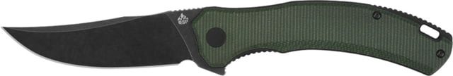 QSP Knife Walrus Linerlock Black Green - Qsp Knife