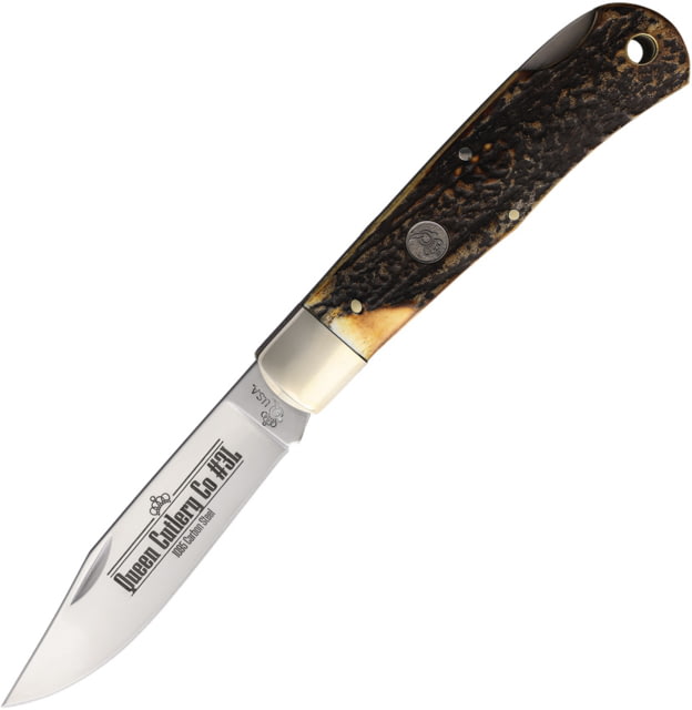 Queen Lockback Burnt Stag Horn - Queen