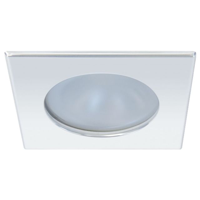 Quick Blake XP Downlight 4W LED Round Light w/ Square Stainless Bezel IP66 Spring Mounted Warm White