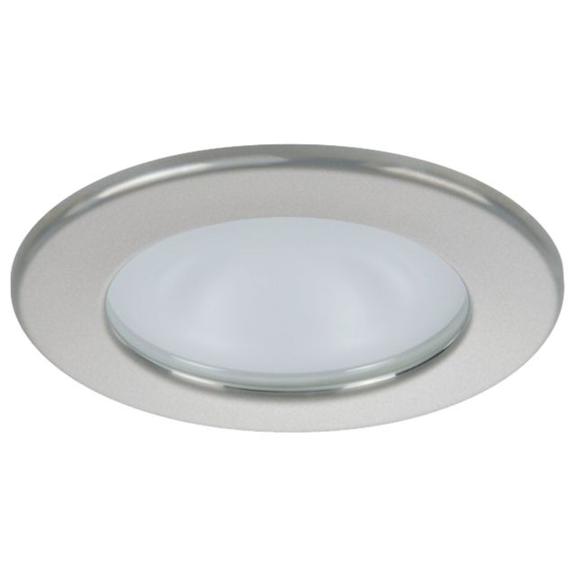Quick Kai XP Downlight 4W LED Round Light w/ Round Satin Bezel IP66 Spring Mounted Warm White