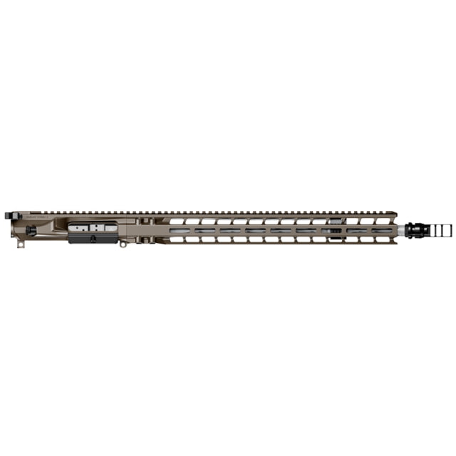 Radian Weapons Model 1 AR-15 6mm ARC 18 inch M-LOK Upper Receiver Fluted Rifle Length 1-7 Twist 5/8x24 Dead Air KeyMo Flash Hider Cerakote Brown 18