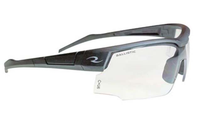 Radians Ballistic Rated Skybow Glasses w/ Flexible Temple Tips and Rubberized Nosepiece Grey/Clear RAD
