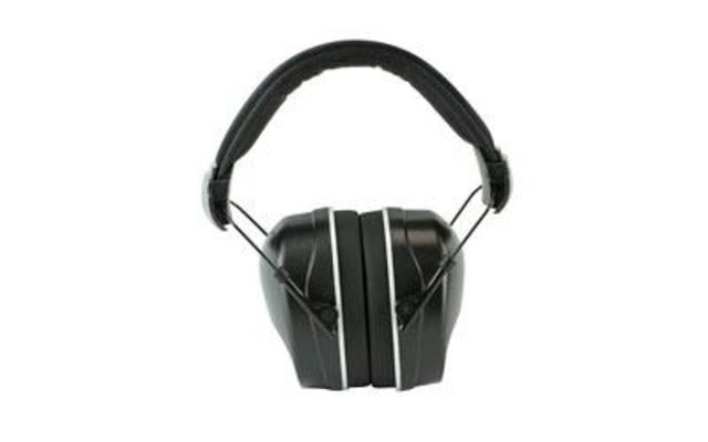 Radians  Folding Slim Cup NRR 34 Passive Ear Muff w/ Free Plugs Black
