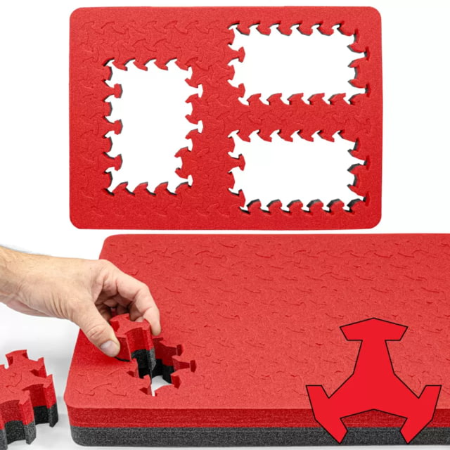 RAGAR RAGAR 17.75 in x 12.5 in Foam Insert for Hard Cases Red/Charcoal