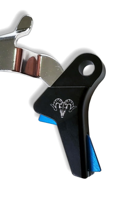 Ramm Tactical Leverage Trigger for Glock Gen3 G34G35 Straight Black w/blue safety - Ramm Tactical