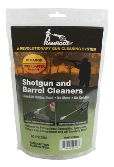 RamRodz Cleaning Swabs 20 Gauge 80 Per Bag
