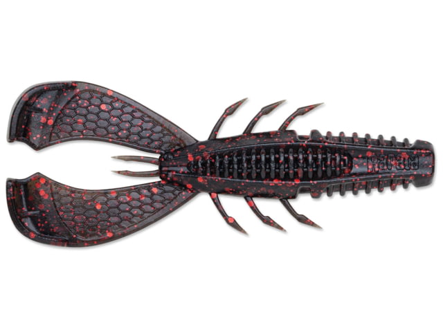 Rapala CrushCity Cleanup Craw 7 Pack Black Red Flake 3-1/2in