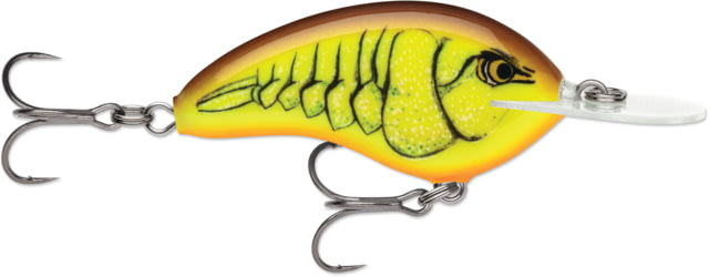 Rapala OG Deep Tiny 07 5/16 oz 7' Depth Two #5 Treble Hooks Mossy Chartreuse Crawdad