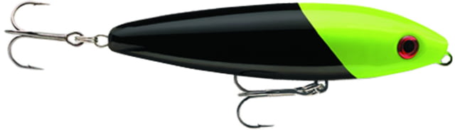 Rapala Saltwater Skitter Walk Topwater Lure Floating Black Chartreuse Head 5/8oz 4 3/8in